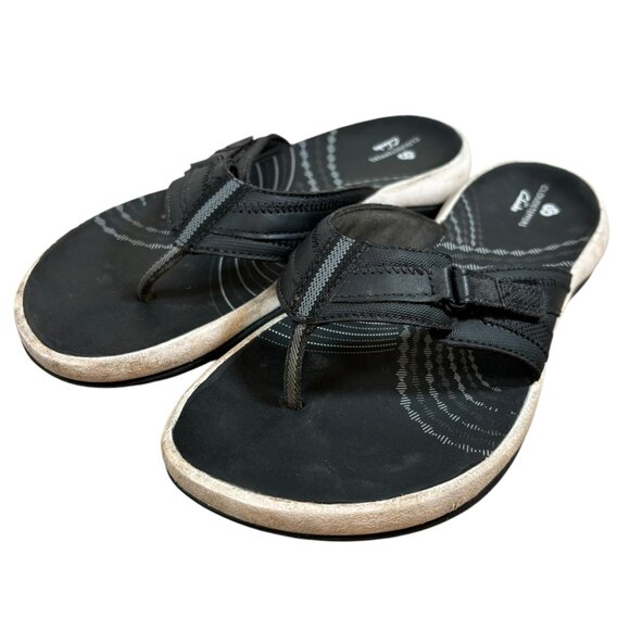 Clarks Cloudsteppers Breeze Sea Thong Sandals - Picture 2 of 10